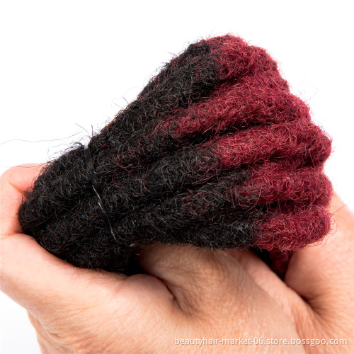 BLT 4-24inch dreadlock hair extensions dread loc extension human hair handmade dread lock hair extension multiple colors
